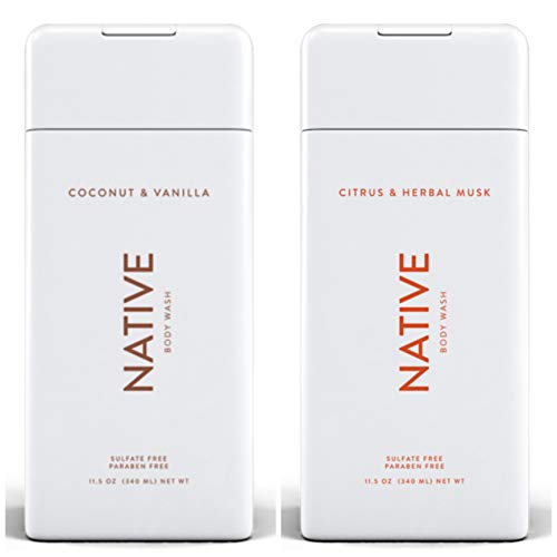 Birsppy Native Body Wash Bundle - Coconut and Vanilla & Citrus and Herbal Musk - 11.5 oz (340ml) Each image 2