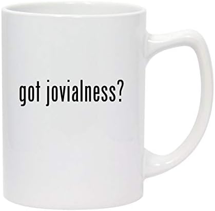 Molandra Products got jovialness? - 14oz White Ceramic Statesman Coffee Mug