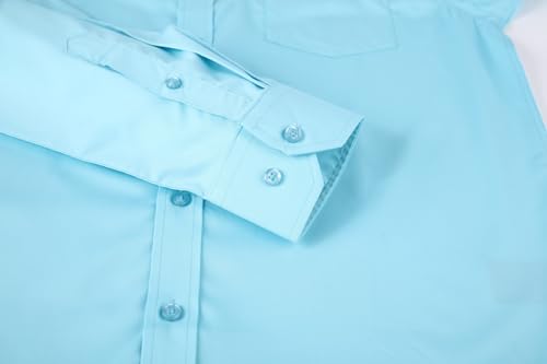 Alex Vando Mens Bamboo Dress Shirts Wrinkle Free Regular Fit Stretch Button Down Shirt