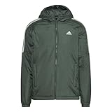 adidas Hombre Essentials Insulated Hooded Hybrid Jacket, Green Oxide, XL