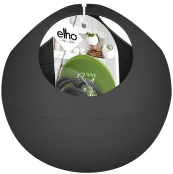 Elho B.for Soft Air 18 - Flower Pot for Indoor - Ø 18.0 x H 17.5 cm - Black/Anthracite