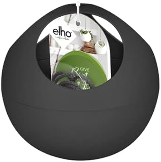 Elho B.for Soft Air 18 - Flower Pot for Indoor - Ø 18.0 x H 17.5 cm - Black/Anthracite