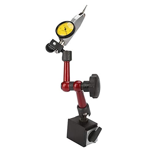 DEWIN Dial Indicator Gauge,Dti Gauge Flexible Strong Magnetic Gauge Stand Base Holder + Lever Dial Test Indicator Gauge