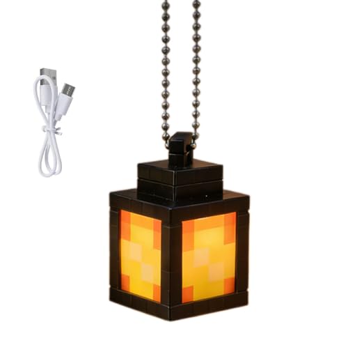 2 Stück Fackel Lampe Wandlampe Miner Craft 28cm Nachtlampe M