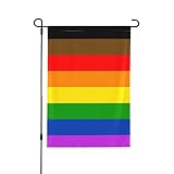 Philly Pride Flag LGBTQ Double Sided Garden Flag Decoration Outdoor Home Yard Flag Banner 12.5"x18"10