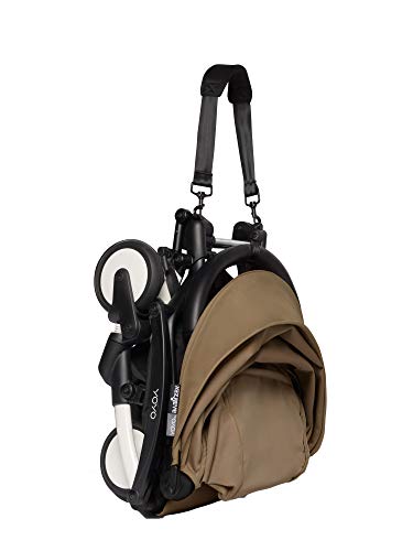 BABYZEN YOYO2 6+ Stroller - White Frame with Toffee Seat Cushion & Canopy - Thumbnail 3