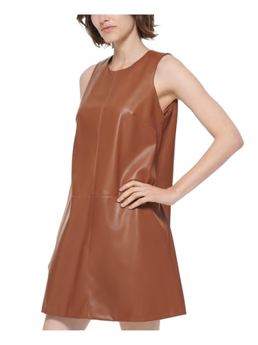 Calvin Klein Womens Office Business Sheath Dress Brown 23