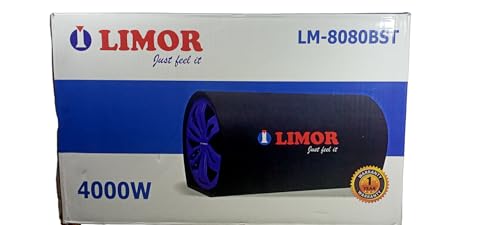 Image of LIMOR 8-Inch Basstube: 4000W Peak Power, 275W RMS, Compact Design, Backed by 1-Year Warranty on Amazon