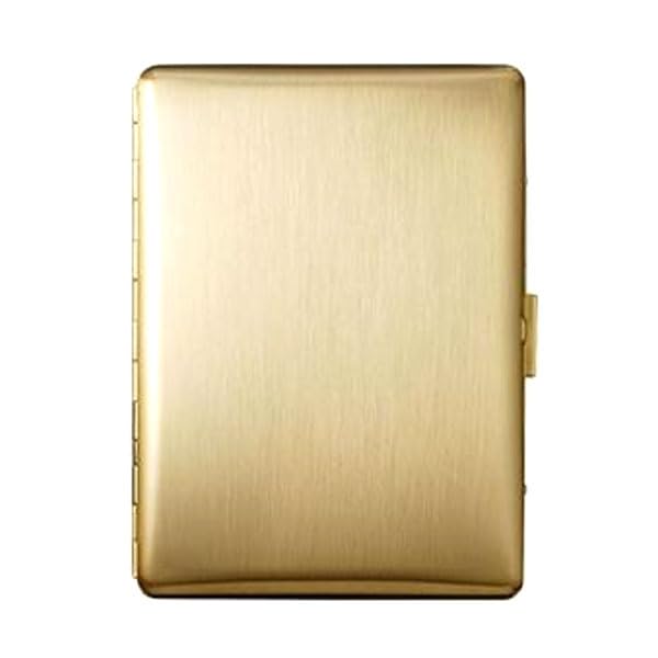 1-04126-41, Cosmos 9(100mm), Satin Gold, Cigarette Case, Case, Size: Height 4inch (10.3cm), Width 3inch(7.8cm), Depth 0.4inch(1.2cm)