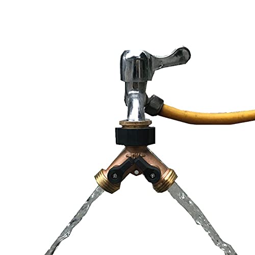 Robinet dual-outlet en laiton massif avec raccord 3/4 haute résistance - 4