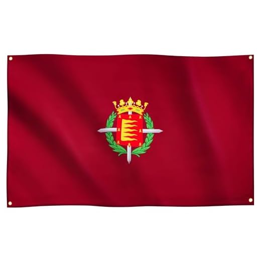 Runesol Bandera de Valladolid, 91x152cm, 3ft x 5ft, 4 Ojales, Ojal en Cada Esquina, Bandera Regional Española, Semana Santa, Día de Castilla y León, Banderas Premium, Exterior, Día de la Constitución