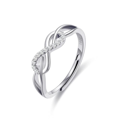 Rajputana Infinity Ring Sterling Silver Ring Silver Thumb Rings for Women Promise Ring for Her Ladies Rings Cubic Zirconia