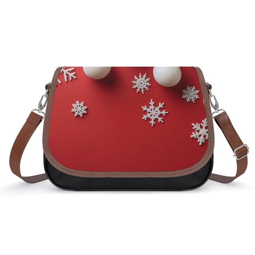 Sac à main pour femmes Noël rouge sacoche en cuir