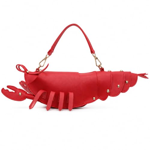 QZUnique Lobster Novelty Purse, Animal-Shaped Clutch for Parties and Costume Accessories