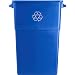 Genuine Joe GJO57258 Recycling Rectangular Container, 23 gallon Capacity, 22-1/2" Width x 30" Height x 11" Depth, Blue