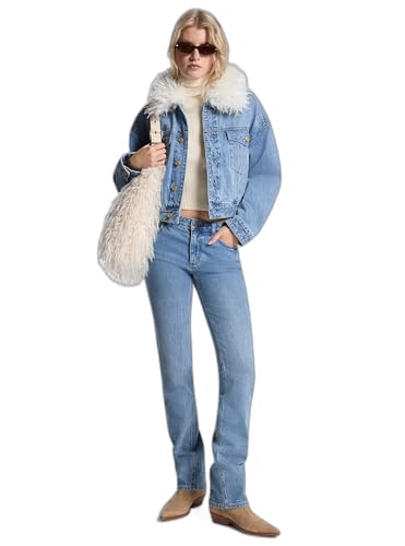 Michael Kors Women's Fur Collar Denim Jacket
