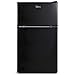 Midea WHD-113FB1 Double Door Mini Fridge with Freezer for Bedroom Office or Dorm with Adjustable Remove Glass Shelves Compact Refrigerator, 3.1 cu ft, Black