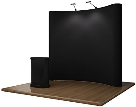 Galaxy Displays - 8FT POP UP DISPLAYEZ SERIES Portable Trade Show Booth Exhibit - Includes Podium Counter and Halogen Lights!!!