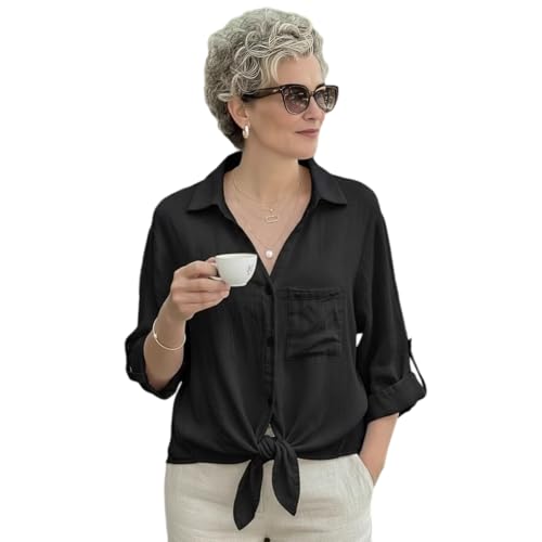 Blouse ample à ourlet à lacets réglable et manches transformables