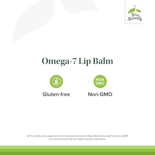 Terry Naturally Omega 7 Lip Balm - 3 Pack - Hydrating & Soothing Dry Lips