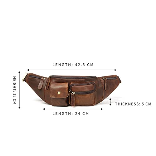TUGHBVC Bolsa de cintura yb, moda casual masculina bolsa de couro carteiro bolsa de cintura masculin