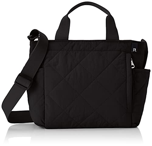 はっ水加工 キルティング ミニ ショルダー トートバッグ SN.スクエア 2way ダイヤ キルト D 2994 レディース ブラック