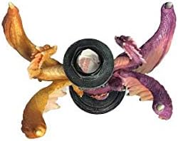 Miniatura 5 de Candelabro Flying Dragons de 8 pulgadas de alto, cruz celta con soporte gótico