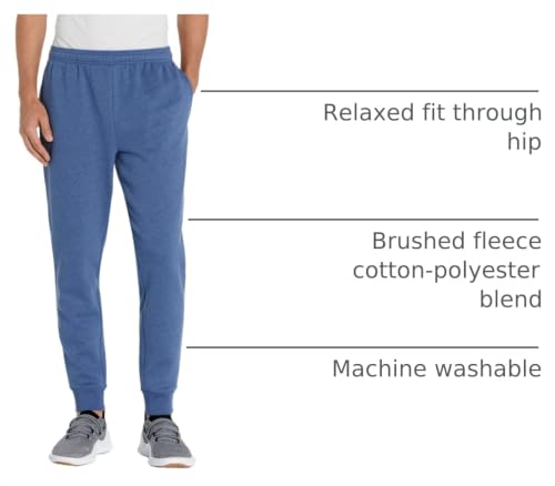 Image of Amazon Essentials Men's Relaxed Fit Fleece Joggers Sweatpants with Drawstring Waist, Tapered Leg, Ribbed Cuffs, Brushed Interior