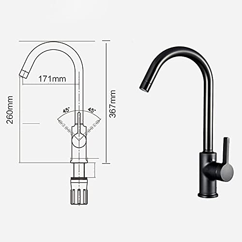 Robinet de cuisine rotatif 360° mitigeur eau chaude et froide - 8