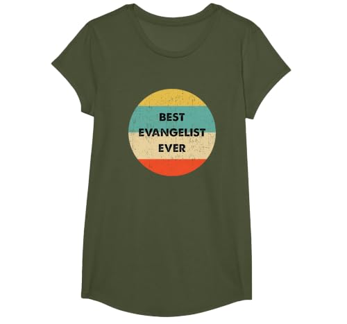 Evangelist T-Shirt, Girls, Olive Green, Small