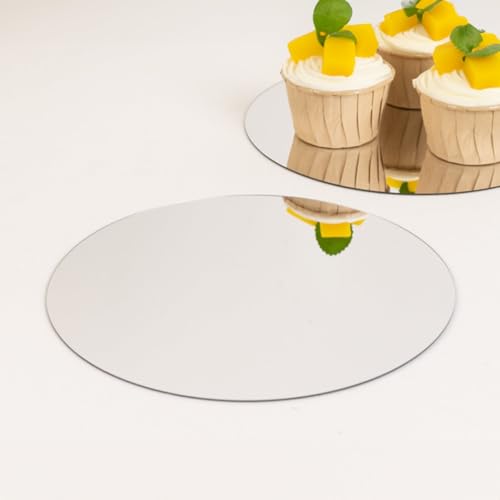 10 Platos Decorativos Redondos Plateados 8 Pulgadas miniatura 4
