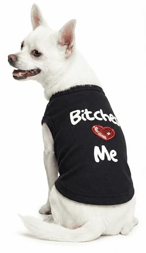 DroolingDog XS Dog Clothes Dog Clothing Dog T Shirt Cat Tshirt Puppy Shirts for Dogs Girl, XS, Black