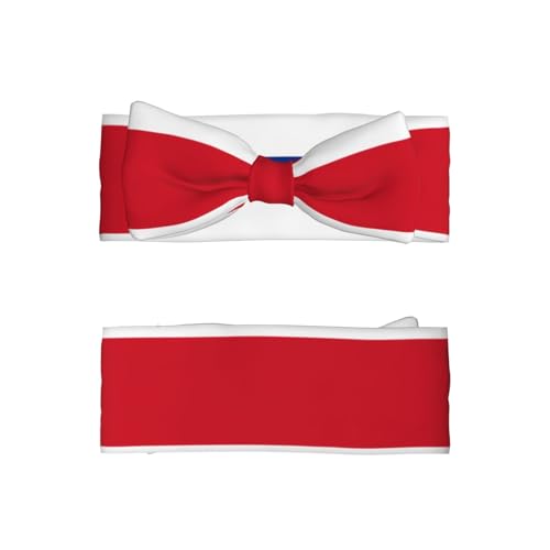 Soft Polyester Flag of Costa Rica Baby Bow Headband Gentle, Stretchy, Stylish Hairband for Infants 0 to 6 months2