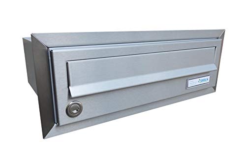 B-017 LETTERBOX24.de Boîte aux Lettres encastrable en Acier Inoxydable