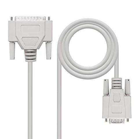 NanoCable 10.14.0802 - Kabel szeregowy RS232 null modem, DB9/DB25, żeński-męski,1,8mts