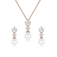 4.3#rose gold-Necklace/Earrings