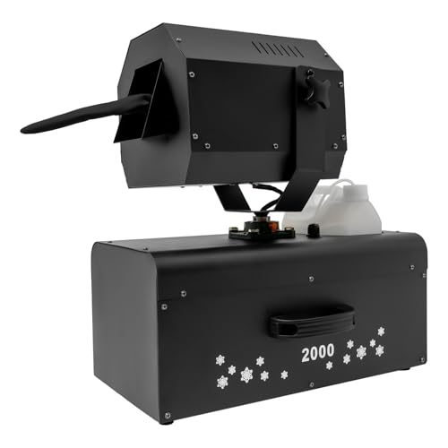 Gagalayong Snow Machine 110V 2000W High Output Snow Effect Making Machine, Portable Snowflake Making Machine Snowflake Maker for Christmas Wedding Party Stage with Remote Control, Balck