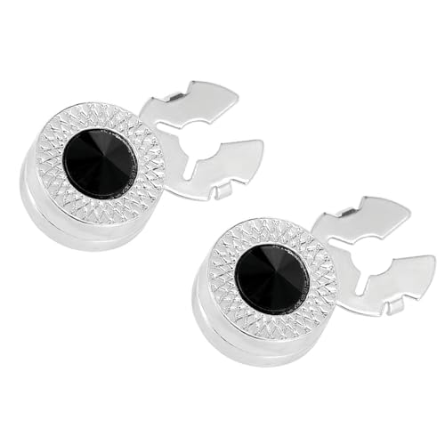 キャッツアイボタンカバー 使いやすいラウンドカフリンクス シャツボタンカバー ビジネスカフリンク 衣類装飾用 キャッツアイラウンドカフリンクス ビジネスカフリンクス パーティーウェディング用, One Size, 説明のとおり, 説明を参照してください。