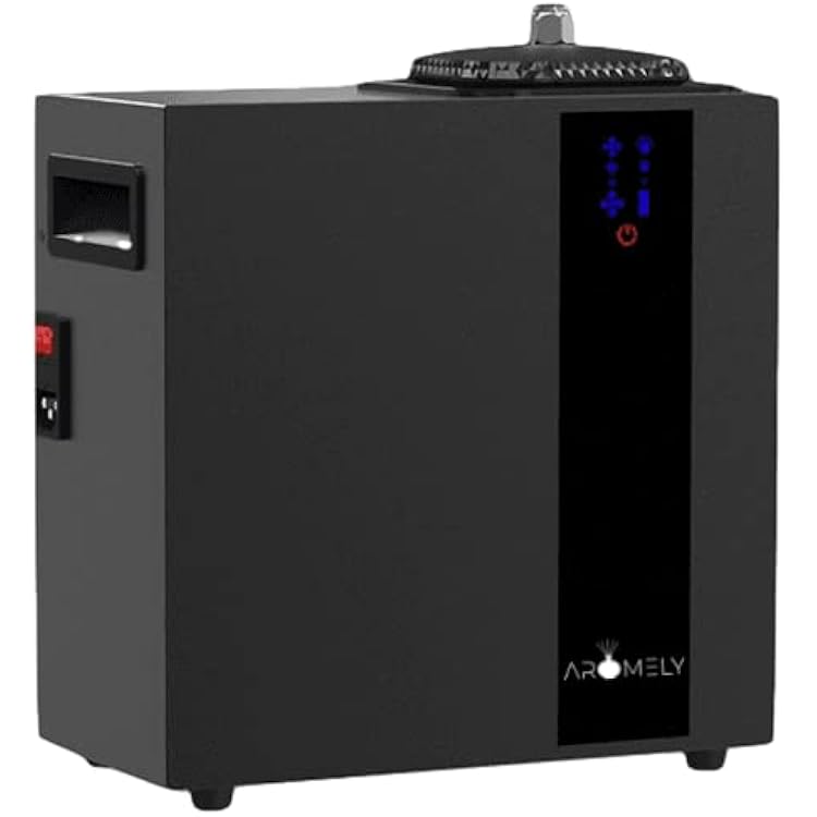 Aromely Smart Bluetooth HVAC Scent Diffuser, Aromatherapy Nebulizing Waterless Diffuser for Home, Office, Large Room, App Controlled Perfect Aroma Diffuser Up to 16,000 SQFT - Black