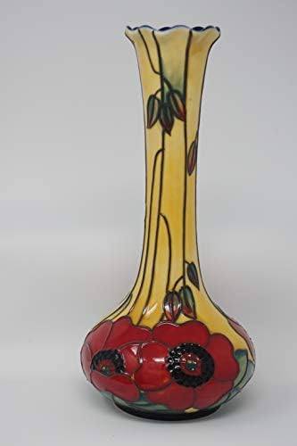 Old Tupton Ware Art Deco "Yellow Poppy" Design 8" Bud Vase