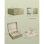 SONGMICS 2-Layer Jewelry Box, Jewelry Organizer with Handle, Removable Jewelry Tray, Jewelry Storage, Floating Effect, 8.1 x 9.4 x 4.3 Inches, Gift Idea, Sage Green UJBC165C02 - Image 5
