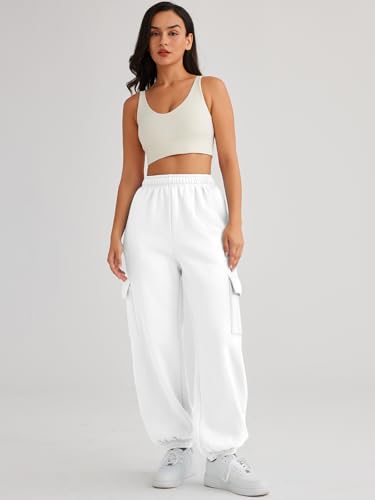 Image of AUTOMET Womens Cargo Sweatpants Oversized Fleece Joggers Fall Fashion Outfits Y2k Clothes 2024 with Pockets