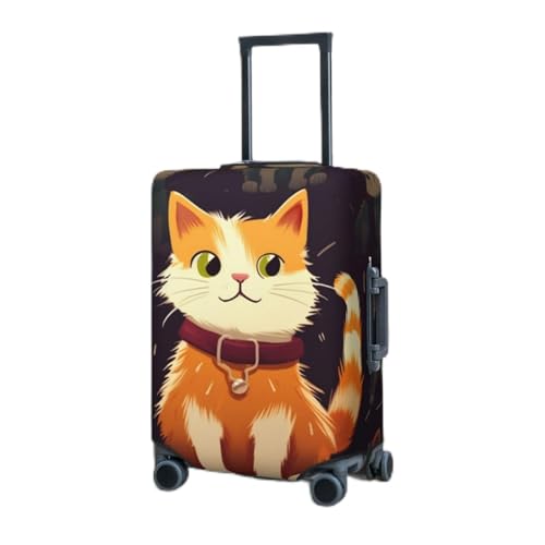Travel Luggage Cover for Suitcase Elastic Suitcase Protector Cat Suitcase Covers Washable Suitcase Protective Cover Dust-proof Luggage Covers Fit 18-32 Inch Luggage