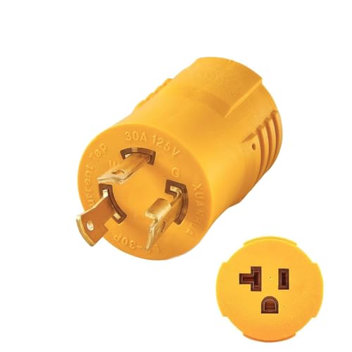 Shore Power Adapter,NEMA L5-30P Male to NEMA 5-15R/5-20R Female RV