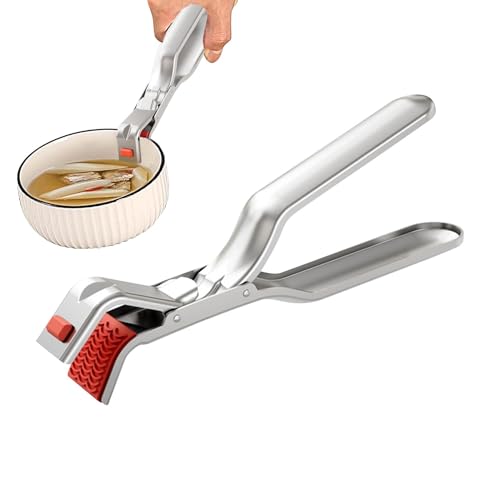 Pinzas verdes para platos de calefacción, clip para cuenco de acero inoxidable, pinzas para soporte de cuencos calientes, pinzas versátiles para hornos, hornos de asado, freidoras de aire, hornos de