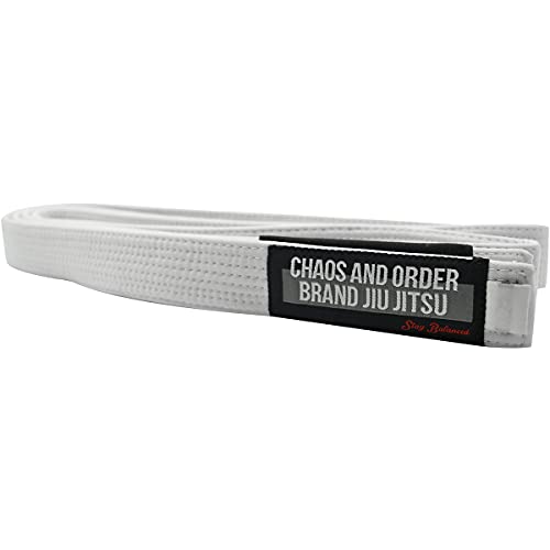 Chaos and Order Premium Jiu-Jitsu Rank Belt - A2 - White