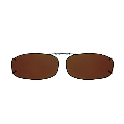Solar Shield Clip-on Polarized Sunglasses Size 48 rec 4 Amber Lens New