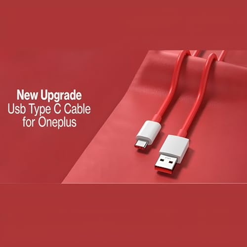 Image of Original Oneplus 30W Dash Type A to C Data Sync Fast Charging Cable Compatible with 12 /12R /11 /11R /10 Pro /10R /10T /9R /9Rt /8 /8T /Nord 3 /Ce 3 /Ce 3 Lite /Nord 2 /Ce 2 /Ce2Lite,Open Support Warp,Supervooc, Red