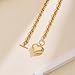 HESSAWELL Gold Heart Pendant Necklace for Women Chunky Statement Necklace for Women Gold Charm Necklace