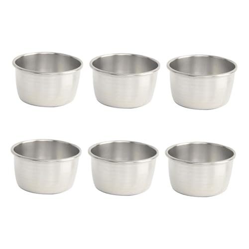 GATHINESS Lot de 6 Coupelles Sauce en Acier Inoxydable 80ml, Résistantes Froid, Restauration Boutiques Alimentaires